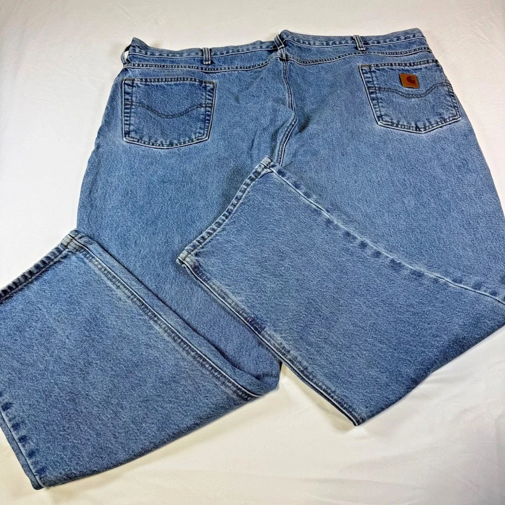 Carhartt‎ B18 Blue Jeans Men's Big & Tall Size 48X30 Straight Traditional Fit